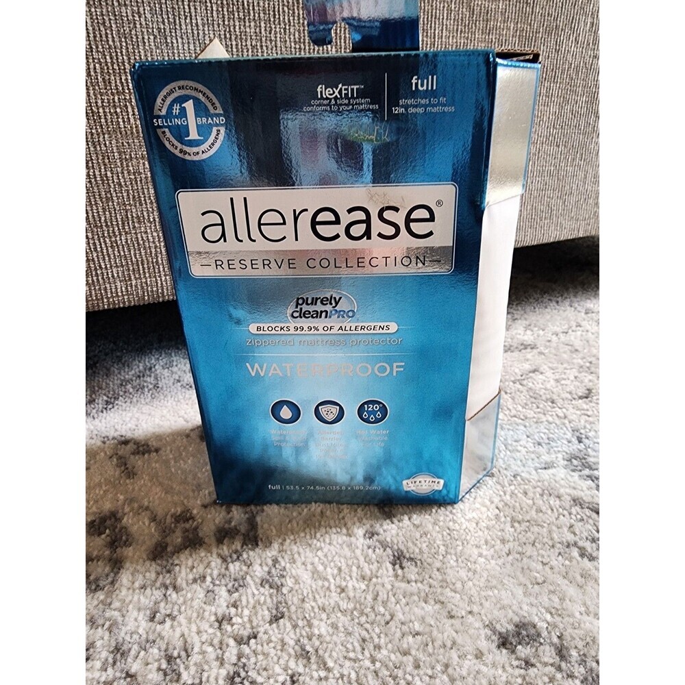 NEW AllerEase Waterproof Mattress Protector Stain Protection Full Size Allergen